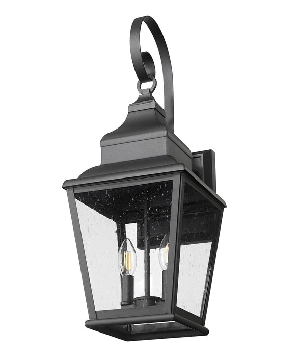 Outdoor Wall Light Z-Lite 5029M-BK Sand Black Raphael 2 Light Outdoor Wall Light Z-Lite