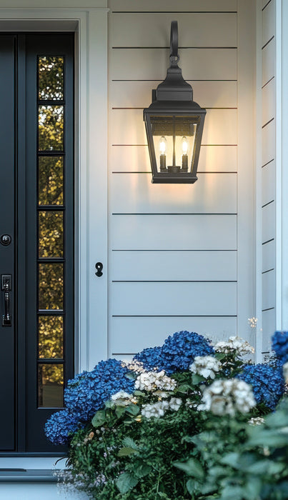 Outdoor Wall Light Z-Lite 5029M-BK Sand Black Raphael 2 Light Outdoor Wall Light Z-Lite