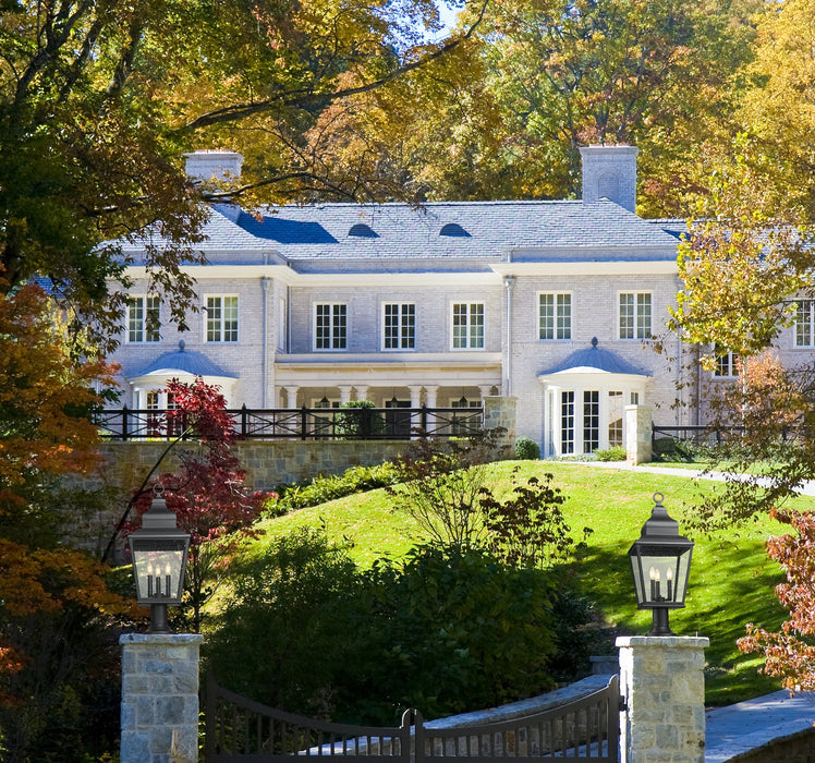 Outdoor Pier Mounted Fixture Z-Lite 5029PHBR-533PM-BK Sand Black Raphael 3 Light Outdoor Pier Mounted Fixture Z-Lite