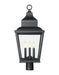 Outdoor Post Mount Fixture Z-Lite 5029PHBR-BK Sand Black Raphael 3 Light Outdoor Post Mount Fixture Z-Lite