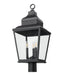 Outdoor Post Mount Fixture Z-Lite 5029PHBR-BK Sand Black Raphael 3 Light Outdoor Post Mount Fixture Z-Lite