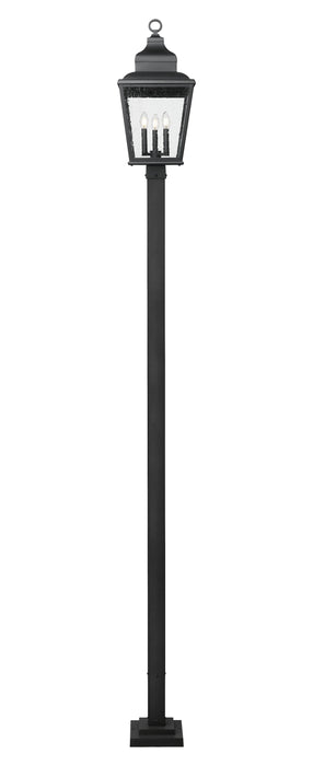 Outdoor Post Mounted Fixture Z-Lite 5029PHBS-536P-BK Sand Black Raphael 3 Light Outdoor Post Mounted Fixture Z-Lite