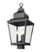 Outdoor Post Mount Fixture Z-Lite 5029PHBS-BK Sand Black Raphael 3 Light Outdoor Post Mount Fixture Z-Lite