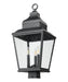 Outdoor Post Mount Fixture Z-Lite 5029PHBS-BK Sand Black Raphael 3 Light Outdoor Post Mount Fixture Z-Lite