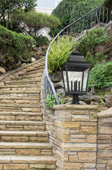 Outdoor Pier Mounted Fixture Z-Lite 5029PHXLR-533PM-BK Sand Black Raphael 4 Light Outdoor Pier Mounted Fixture Z-Lite