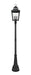 Outdoor Post Mounted Fixture Z-Lite 5029PHXLR-564P-BK Sand Black Raphael 4 Light Outdoor Post Mounted Fixture Z-Lite