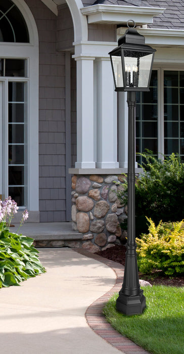 Outdoor Post Mounted Fixture Z-Lite 5029PHXLR-564P-BK Sand Black Raphael 4 Light Outdoor Post Mounted Fixture Z-Lite