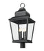 Outdoor Post Mount Fixture Z-Lite 5029PHXLR-BK Sand Black Raphael 4 Light Outdoor Post Mount Fixture Z-Lite