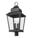 Outdoor Post Mount Fixture Z-Lite 5029PHXLR-BK Sand Black Raphael 4 Light Outdoor Post Mount Fixture Z-Lite