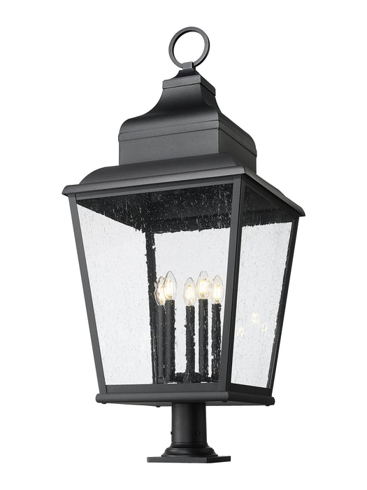 Outdoor Pier Mounted Fixture Z-Lite 5029PHXXLR-533PM-BK Sand Black Raphael 5 Light Outdoor Pier Mounted Fixture Z-Lite