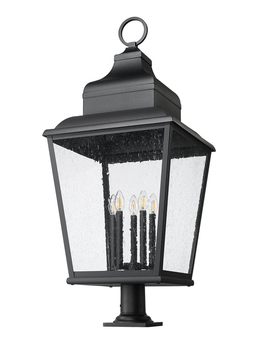 Outdoor Pier Mounted Fixture Z-Lite 5029PHXXLR-533PM-BK Sand Black Raphael 5 Light Outdoor Pier Mounted Fixture Z-Lite