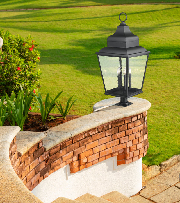 Outdoor Pier Mounted Fixture Z-Lite 5029PHXXLR-533PM-BK Sand Black Raphael 5 Light Outdoor Pier Mounted Fixture Z-Lite