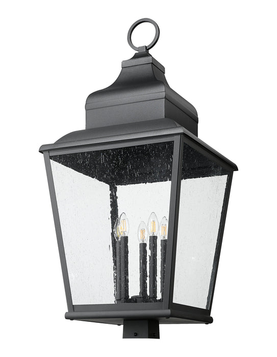 Outdoor Post Mount Fixture Z-Lite 5029PHXXLS-BK Sand Black Raphael 5 Light Outdoor Post Mount Fixture Z-Lite