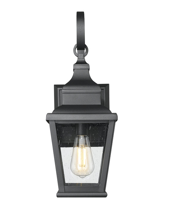 Outdoor Wall Light Z-Lite 5029S-BK Sand Black Raphael 1 Light Outdoor Wall Light Z-Lite