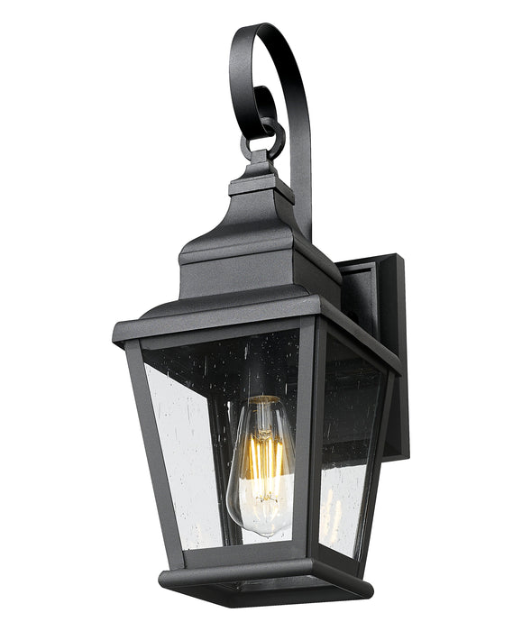 Outdoor Wall Light Z-Lite 5029S-BK Sand Black Raphael 1 Light Outdoor Wall Light Z-Lite