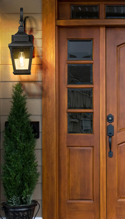 Outdoor Wall Light Z-Lite 5029S-BK Sand Black Raphael 1 Light Outdoor Wall Light Z-Lite