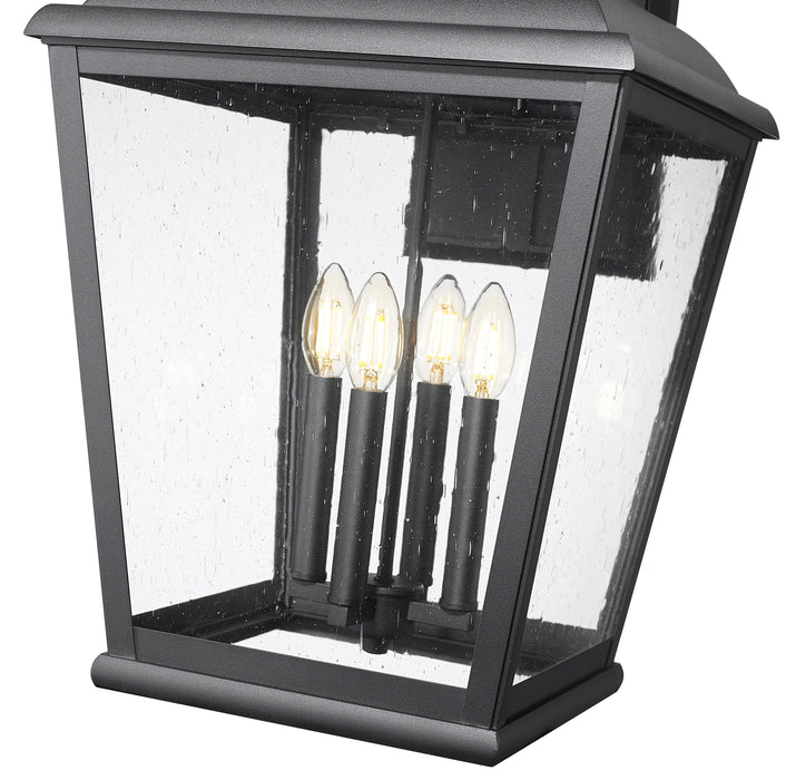 Outdoor Wall Light Z-Lite 5029XL-BK Sand Black Raphael 4 Light Outdoor Wall Light Z-Lite
