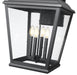 Outdoor Wall Light Z-Lite 5029XL-BK Sand Black Raphael 4 Light Outdoor Wall Light Z-Lite