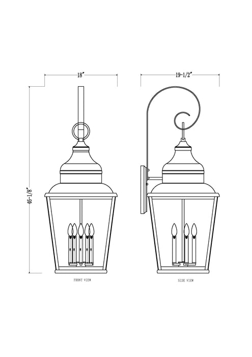 Outdoor Wall Light Z-Lite 5029XXL-BK Sand Black Raphael 5 Light Outdoor Wall Light Z-Lite