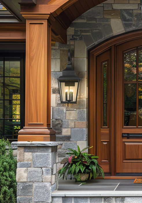 Outdoor Wall Light Z-Lite 5029XXL-BK Sand Black Raphael 5 Light Outdoor Wall Light Z-Lite