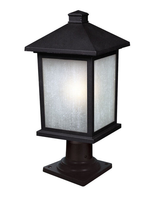Outdoor Pier Mounted Fixture Z-Lite 507PHB-533PM-BK Black Holbrook 1 Light Outdoor Pier Mounted Fixture Z-Lite