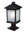 Outdoor Pier Mounted Fixture Z-Lite 507PHB-533PM-BK Black Holbrook 1 Light Outdoor Pier Mounted Fixture Z-Lite