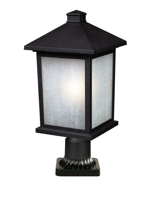 Outdoor Pier Mounted Fixture Z-Lite 507PHB-BK-PM Black Holbrook 1 Light Outdoor Pier Mounted Fixture Z-Lite