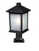 Outdoor Pier Mounted Fixture Z-Lite 507PHB-BK-PM Black Holbrook 1 Light Outdoor Pier Mounted Fixture Z-Lite