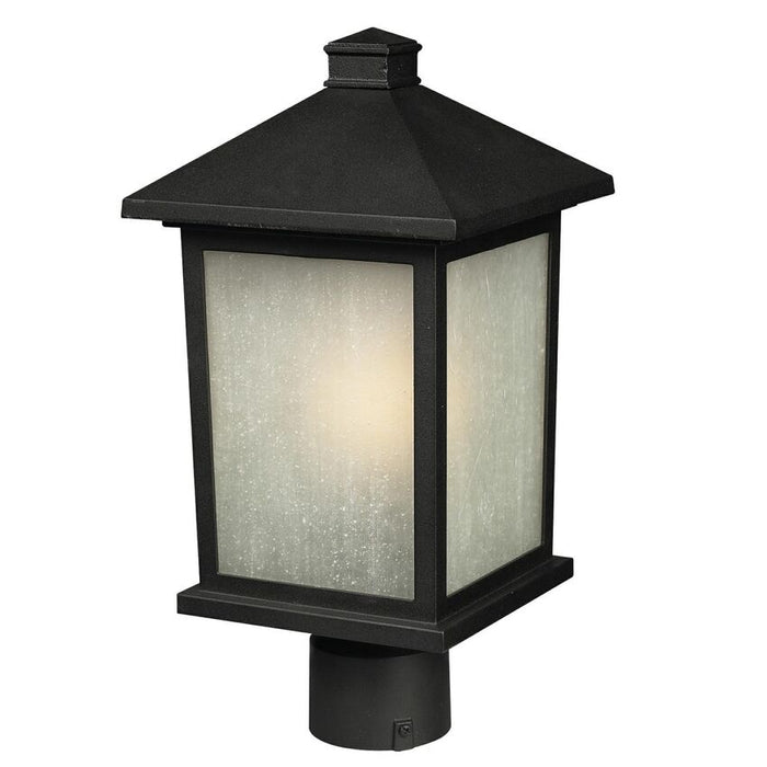 Outdoor Post Mount Fixture Z-Lite 507PHB-BK Black Holbrook 1 Light Outdoor Post Mount Fixture Z-Lite