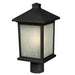 Outdoor Post Mount Fixture Z-Lite 507PHB-BK Black Holbrook 1 Light Outdoor Post Mount Fixture Z-Lite