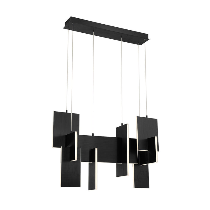 Eurofase 37345-025 Coburg 33" Anodized Black LED Chandelier