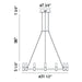 Eurofase 37043-018 Albany 32" Brass-Black Mix LED Chandelier