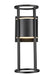 Outdoor Wall Light Z-Lite 517B-BK-LED Black Luca 2 Light Outdoor Wall Light Z-Lite