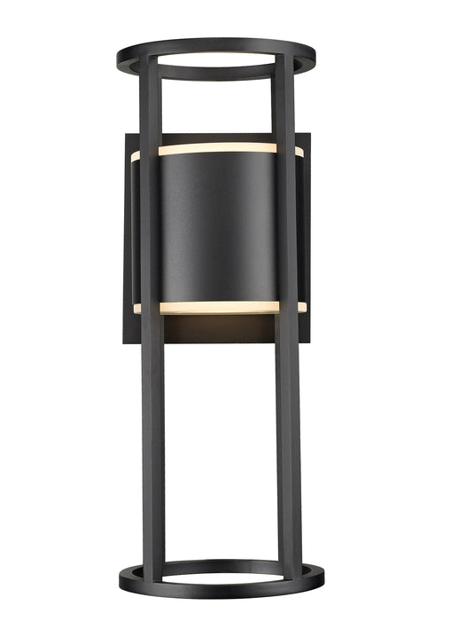Outdoor Wall Light Z-Lite 517B-BK-LED Black Luca 2 Light Outdoor Wall Light Z-Lite