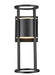 Outdoor Wall Light Z-Lite 517B-BK-LED Black Luca 2 Light Outdoor Wall Light Z-Lite