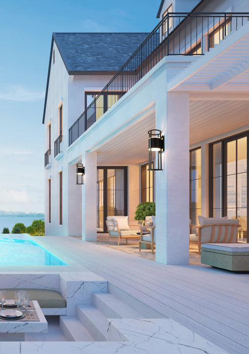 Outdoor Wall Light Z-Lite 517B-BK-LED Black Luca 2 Light Outdoor Wall Light Z-Lite