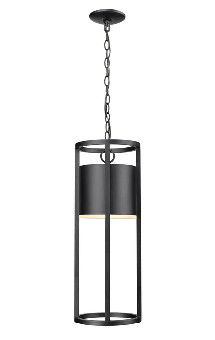 Outdoor Chain Mount Ceiling Fixture Z-Lite 517CHB-BK-LED Black Luca 1 Light Outdoor Chain Mount Ceiling Fixture Z-Lite