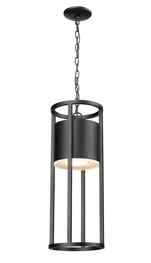 Outdoor Chain Mount Ceiling Fixture Z-Lite 517CHB-BK-LED Black Luca 1 Light Outdoor Chain Mount Ceiling Fixture Z-Lite