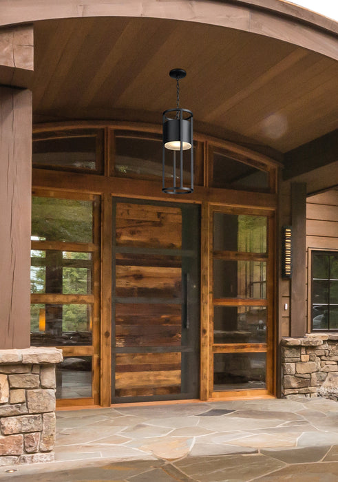 Outdoor Chain Mount Ceiling Fixture Z-Lite 517CHB-BK-LED Black Luca 1 Light Outdoor Chain Mount Ceiling Fixture Z-Lite