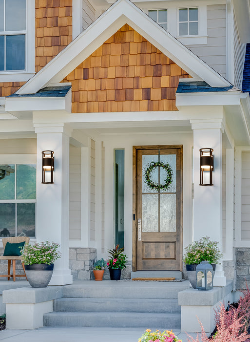 Outdoor Wall Light Z-Lite 517M-BK-LED Black Luca 2 Light Outdoor Wall Light Z-Lite