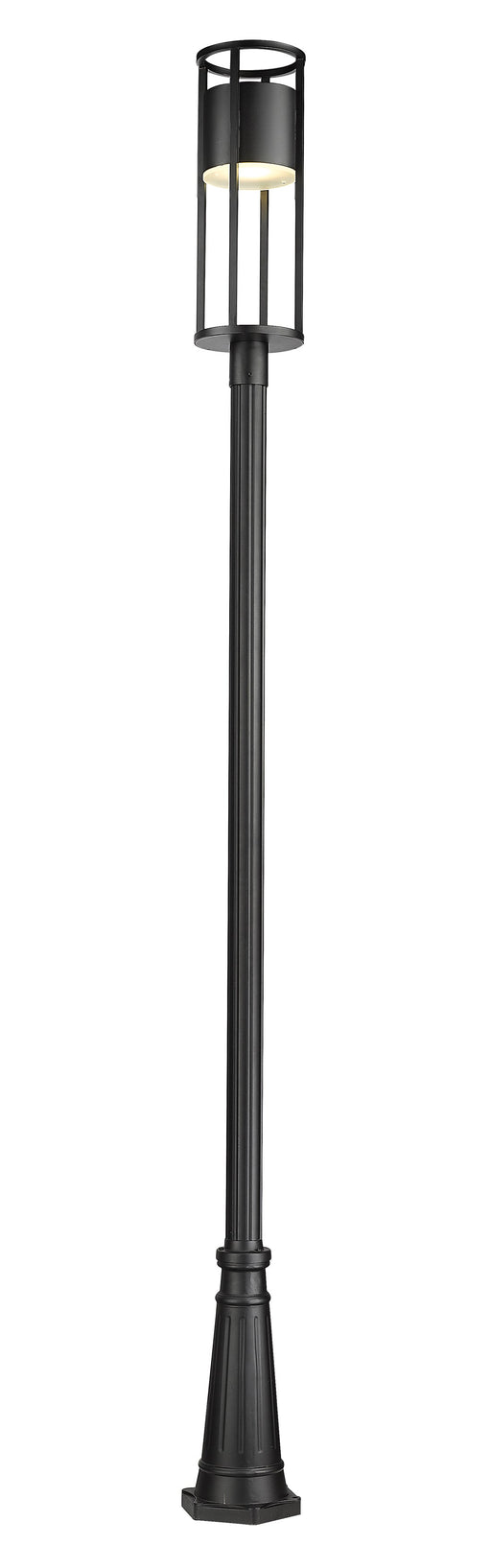 Outdoor Post Mounted Fixture Z-Lite 517PHB-519P-BK-LED Black Luca 1 Light Outdoor Post Mounted Fixture Z-Lite