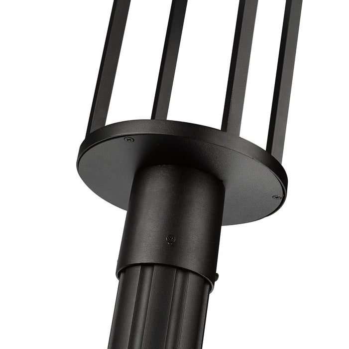 Outdoor Post Mounted Fixture Z-Lite 517PHB-519P-BK-LED Black Luca 1 Light Outdoor Post Mounted Fixture Z-Lite
