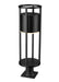 Outdoor Pier Mounted Fixture Z-Lite 517PHB-533PM-BK-LED Black Luca 1 Light Outdoor Pier Mounted Fixture Z-Lite