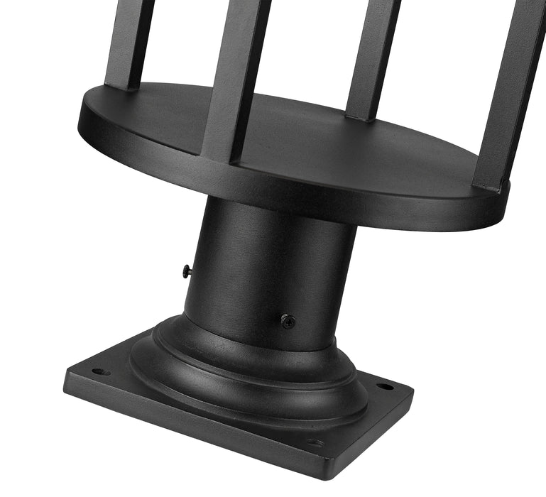 Outdoor Pier Mounted Fixture Z-Lite 517PHB-533PM-BK-LED Black Luca 1 Light Outdoor Pier Mounted Fixture Z-Lite