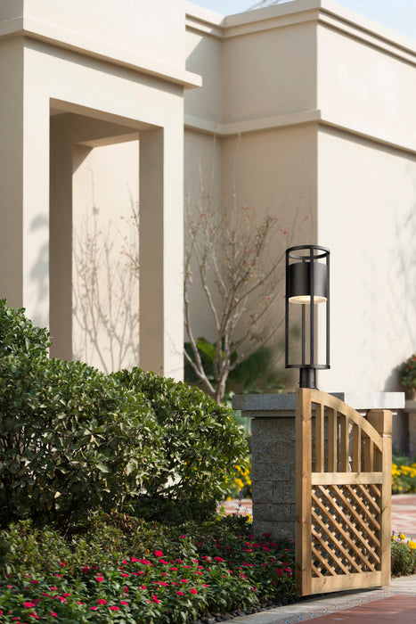 Outdoor Pier Mounted Fixture Z-Lite 517PHB-533PM-BK-LED Black Luca 1 Light Outdoor Pier Mounted Fixture Z-Lite