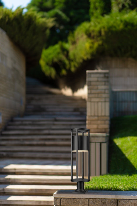 Outdoor Pier Mounted Fixture Z-Lite 517PHB-533PM-BK-LED Black Luca 1 Light Outdoor Pier Mounted Fixture Z-Lite