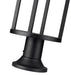 Outdoor Pier Mounted Fixture Z-Lite 517PHB-553PM-BK-LED Black Luca 1 Light Outdoor Pier Mounted Fixture Z-Lite