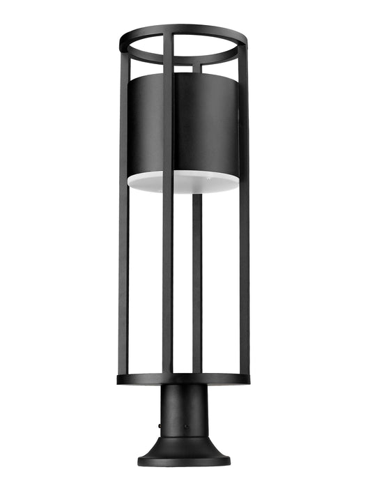 Outdoor Pier Mounted Fixture Z-Lite 517PHB-553PM-BK-LED Black Luca 1 Light Outdoor Pier Mounted Fixture Z-Lite