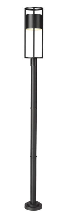 Outdoor Post Mounted Fixture Z-Lite 517PHB-567P-BK-LED Black Luca 1 Light Outdoor Post Mounted Fixture Z-Lite
