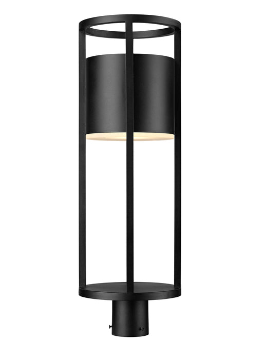 Outdoor Post Mount Fixture Z-Lite 517PHB-BK-LED Black Luca 1 Light Outdoor Post Mount Fixture Z-Lite